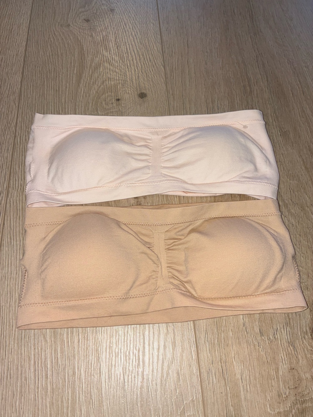 Seamless Strapless Bandeau Duo - Blush and Nude